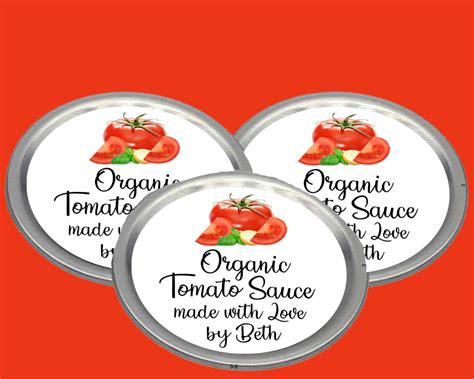 Tomato Sauce Labels Tomato Canning Labeltomato Sauce Label Etsy