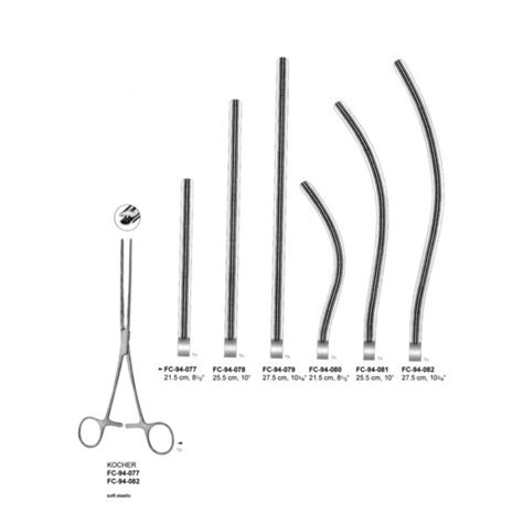 Kocher Intestinal Clamp Forceps Soft Elastic With Non Traumatic