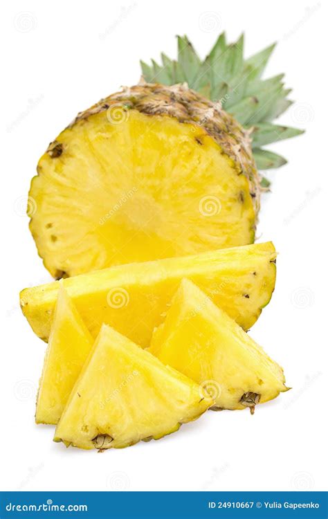 Whole And Sliced Pineapple Stock Image Image Of Produce 24910667