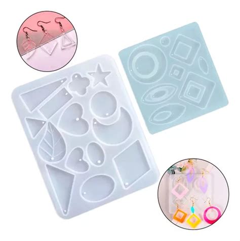 Molde De Silicone Para Resinas Pingente Brincos Colar Brinco Mercadolivre