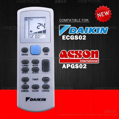 NEW DAIKIN ACSON Aircon Air Conditioner Remote Control ECGS02 ECGS02 I