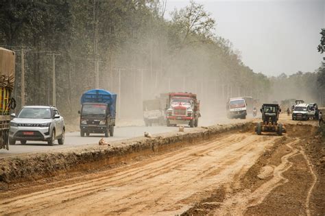 निरन्तर वर्षाका कारण नारायणगढबुटवल सडक निर्माण ठप्प तेस्रोपल्ट म्याद