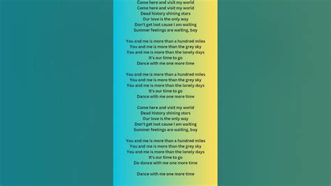 Hundred Miles Lyrics Youtube