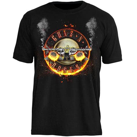 Camiseta Guns N Roses Bullet Fire Túnel do Rock