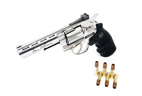 Dan Wesson 4 Inch Revolver Silver High Power Co2