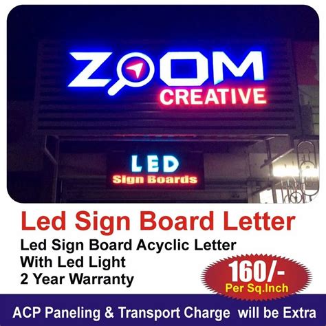 Graphics Led Acrylic Letter Sign Board For Advertising Shape Square