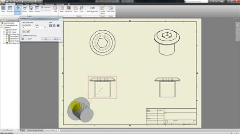 Autodesk Inventor Tutorial Modify Views In Dwg Youtube