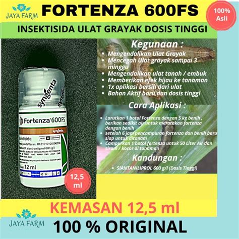 Jual INSEKTISIDA FORTENZA 600 FS RACUN HAMA ULAT GRAYAK DOSIS TINGGI