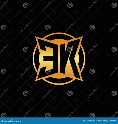 En Logo Letter Geometric Golden Style Stock Vector Illustration Of