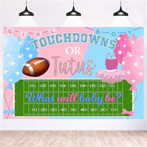 Maicaiffe Touchdowns Or Tutus Backdrop Banner Decor X Ft Gender