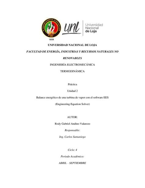 P02 Andino Rody Práctica unidad 2 termodinamica UNIVERSIDAD