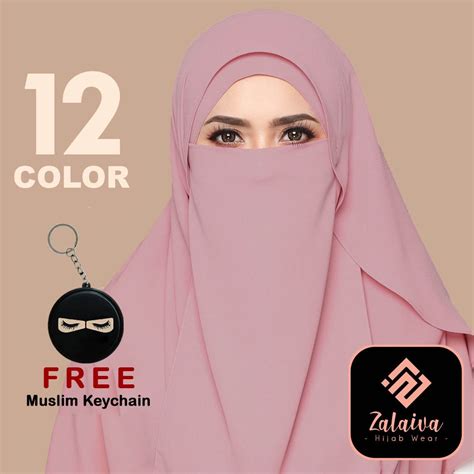 Jual Cadar Tali Layer Tanpa Jahitan Di Bawah Mata Niqab Tali