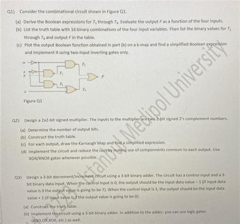 Solved Consider The Combinational Circuit Shown In Chegg