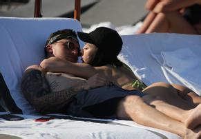 Bre Tiesi Manziel Flaunts Her Booty In A Green Thong Bikini On The Beach In Miami AZNude