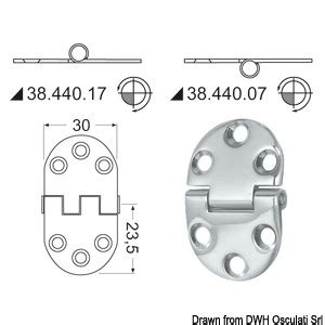 Cerniera Inox A Incasso 47x30 Mm Nautica Gaglione