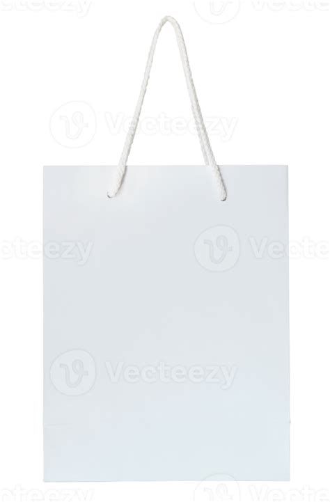 White Paper Bag Isolated With Clipping Path For Mockup 17293230 Png