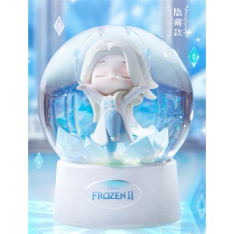 【慢喧鵝鵝小舖】“迪士尼冰雪奇緣水晶球”~現貨~ 盒玩 聖誕 52toys Disney 盲抽 公仔 盲盒 艾莎 安娜 蝦皮購物