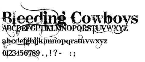 Bleeding Cowboys Font Fancy Western