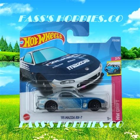 Hot Wheels™ Short Card 95 Mazda Rx 7 Falken Silver Jdm Hw Drift 2022