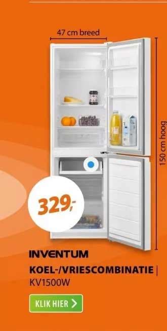 Inventum Koel Vriescombinatie KV1500W Aanbieding Bij Expert