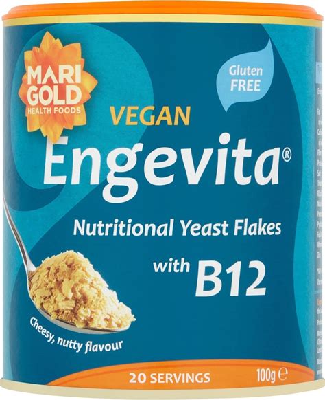 Marigold Vegan Engevita Yeast Flakes With Vitamin B12 100g Pack Of 3 Uk Grocery