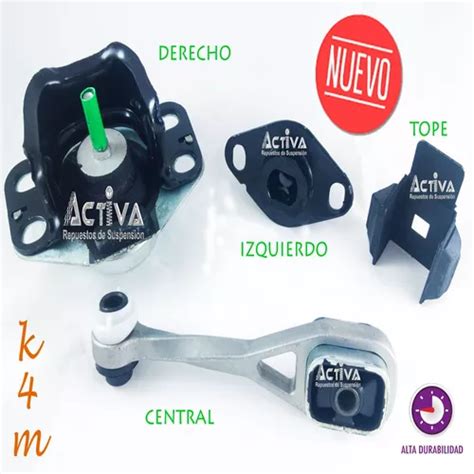 Kit Soportes Motor Caja Kangoo V K M Alta Durabilidad