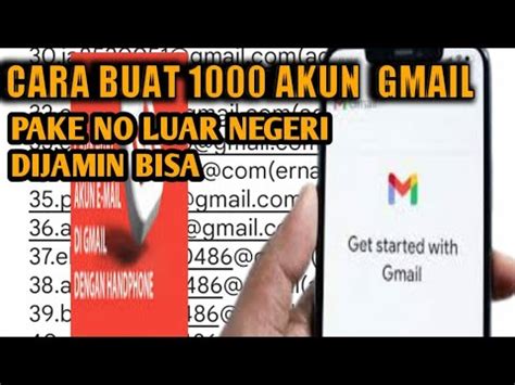 Cara Membuat Banyak Akun Gmail Tanpa No Hp Pake No Hp Luar Negeri