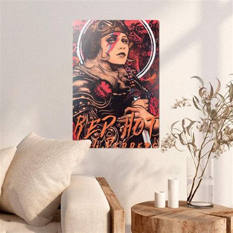 Placa Decorativa Desenho Red Hot Chili Peppers Frete Gr Tis