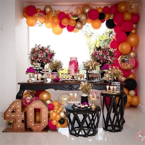 Decoração Para Festa De 40 Anos - DECORAÇÃO PARA FESTA DE 40 ANOS → 80 Ideias e Dicas Simples