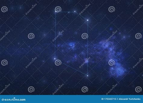 Microscopium Constellation In Outer Space Stock Illustration