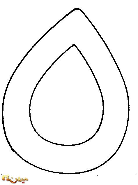 Teardrop Shape Templates Printable Sketch Coloring Page