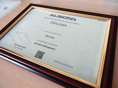 Alison Certificate