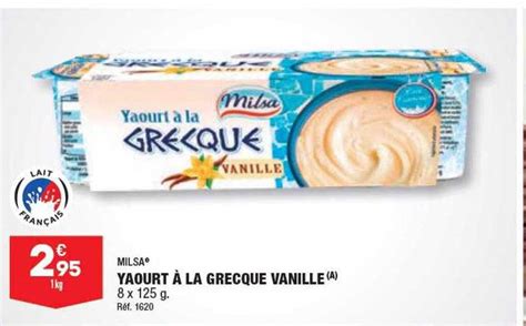 Promo Yaourt à La Grecque Vanille Milsa chez Aldi iCatalogue fr