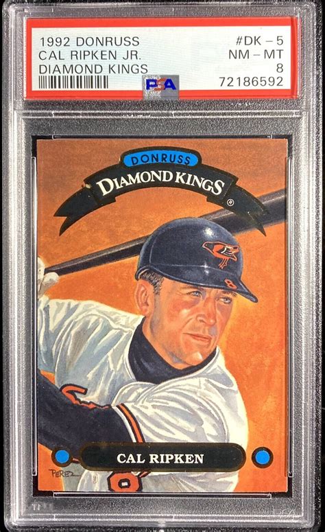 1992 Donruss Diamond Kings DK 5 Cal Ripken PSA 8 EBay