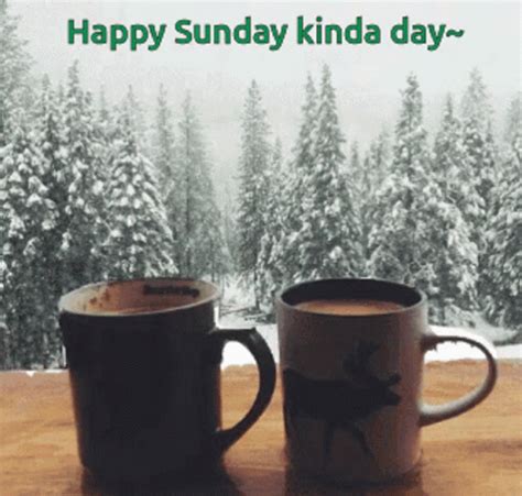 Happy Sunday Snow & Coffee GIF | GIFDB.com