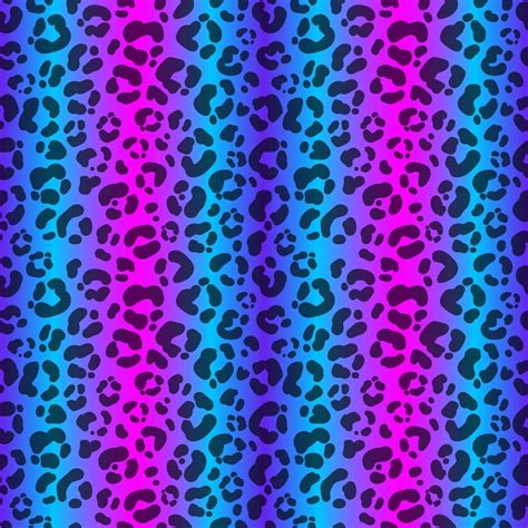 Neon Rainbow Cheetah Print