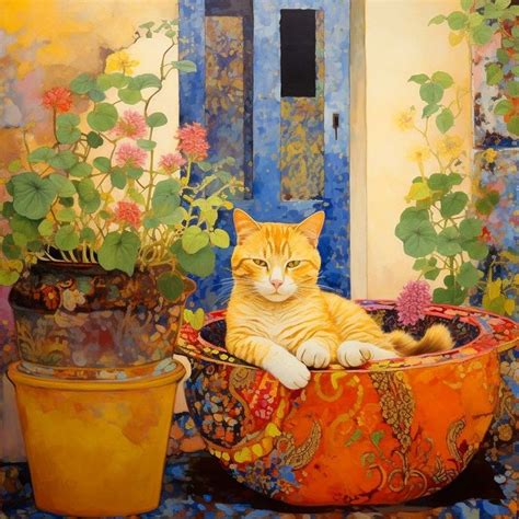 Kaoru Yamada In 2024 Cat Art Illustration Cat Painting Cat Art