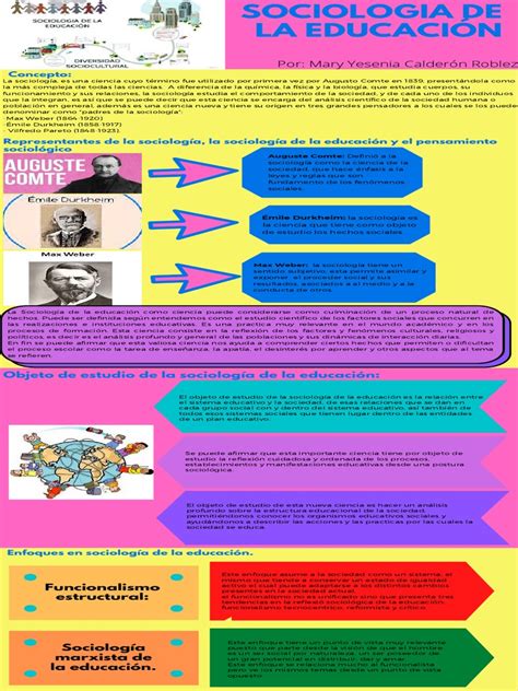 Infografía Sociología De La Educación Pdf Sociología Sociedad