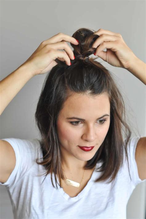 How To Do The Half Top Knot On Short Hair An Indigo Day