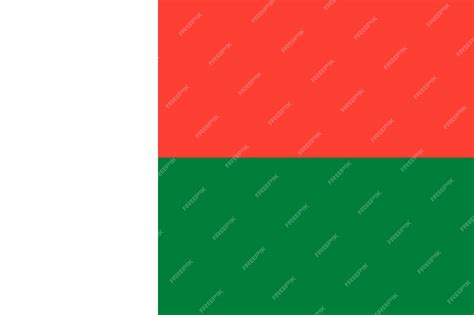 Флаг мадагаскара. векторная иллюстрация | Премиум векторы