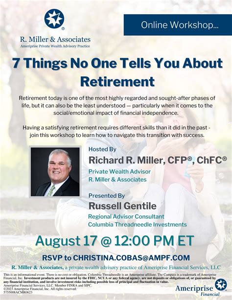 Aug 17 7 Things No One Tells You About Retirement Wellesley Ma Patch