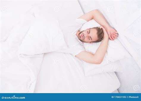 Healthy Sleep Concept Tips Promoting Healthful Sleep Habits Handsome