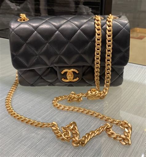 Chanel Small Flap Bag In Black With Adjustable Strap Luxury Bags