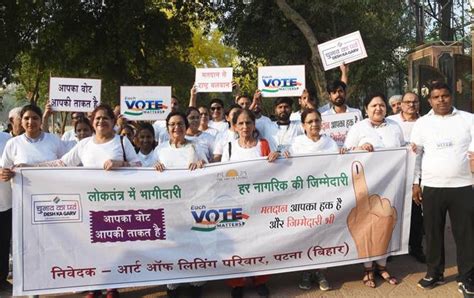 Patna India May 26 Art Of Living Members Taking Out Rally During