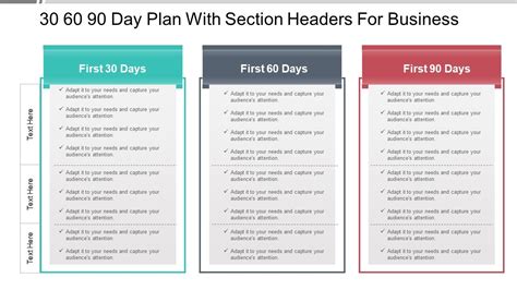 30 60 90 Day Plan Powerpoint Template