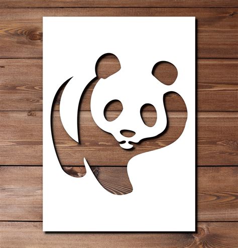 Panda Stencil A4 A3 Size 190 Micron Mylar Reusable Flexible Home Decor