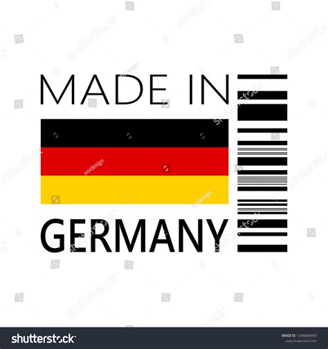 VECTOR ICON OF MADE IN GERMANY WITH BAR CODE - Royalty Free Stock ...