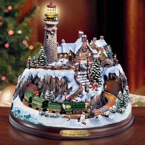 The Thomas Kinkade Christmas Seaside Village - Hammacher Schlemmer