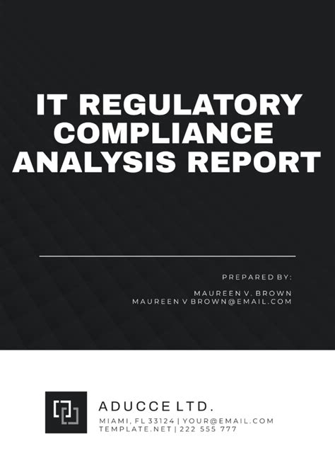 Free It Regulatory Compliance Analysis Report Template Edit Online And Download