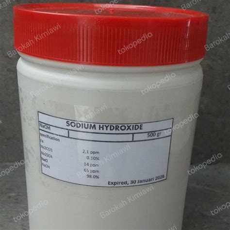 Jual Sodium Hydroxide Natrium Hidroksida Naoh Caustic Soda Flake Gr